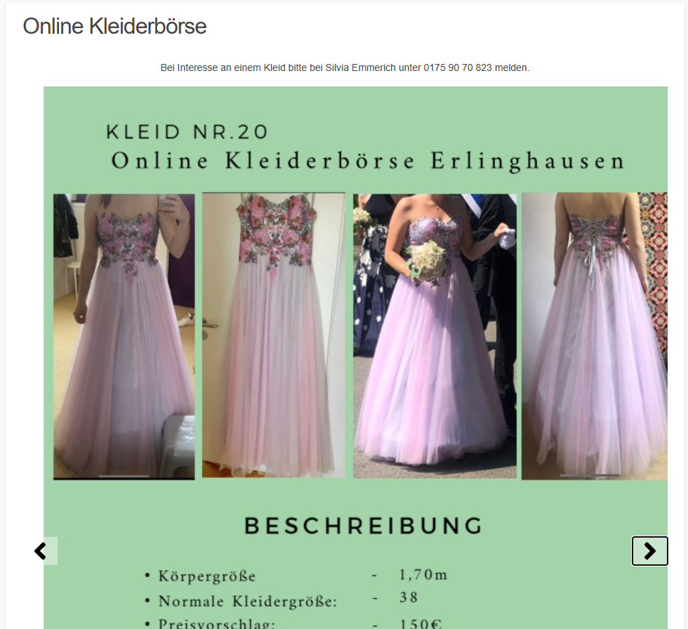 Die Kleiderbörse ist online